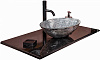 Картинка анонса товара «столешница armadi art мрамор 111см nero marquina для раковин хрусталь, lv-204 857-111-nm»