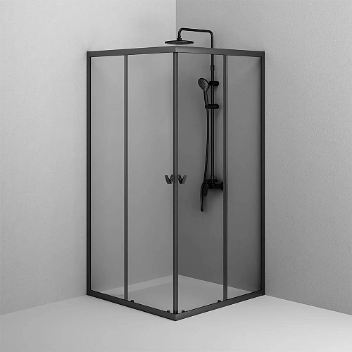 Душевой уголок AM.PM Sunny W87G-403-12090-BT 120x90 черный, стекло прозрачное Душевой уголок AM.PM Sunny W87G-403-12090-BT 120x90 черный, стекло прозрачное