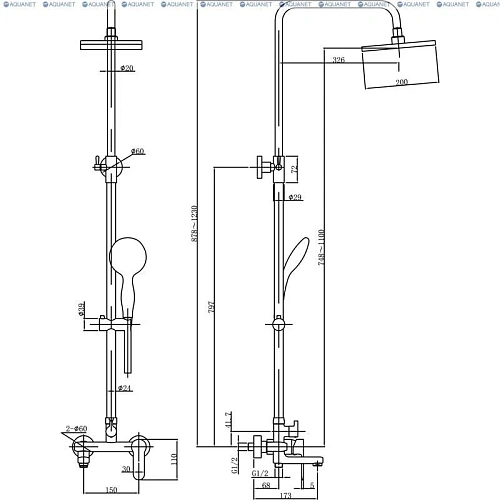 Душевая система Aquanet Passion S3 00212275 Душевая система Aquanet Passion S3 00212275