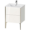 Картинка анонса товара «тумба под раковину duravit xviu xv44810b122 напольная 61 см белая глянцевый»