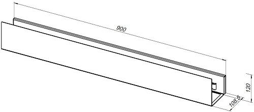 Полка Aquanet Магнум Н 90x12 белая матовая, с крючками 00341541 Полка Aquanet Магнум Н 90x12 белая матовая, с крючками 00341541