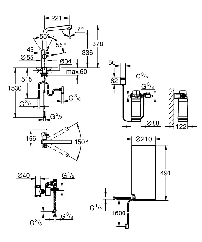 Смеситель для кухни GROHE Red Duo New с функцией кипячения воды (Водонагреватель L-size в комплекте) 30325001 Смеситель для кухни GROHE Red Duo New с функцией кипячения воды (Водонагреватель L-size в комплекте) 30325001