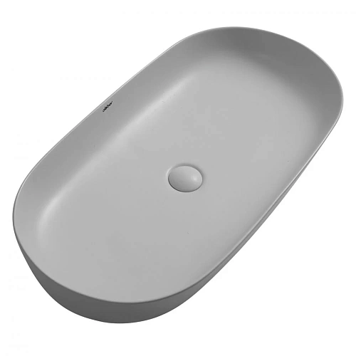 Раковина ABBER Bequem AC2110MLG накладная, светло-серая матовая Раковина ABBER Bequem AC2110MLG накладная, светло-серая матовая