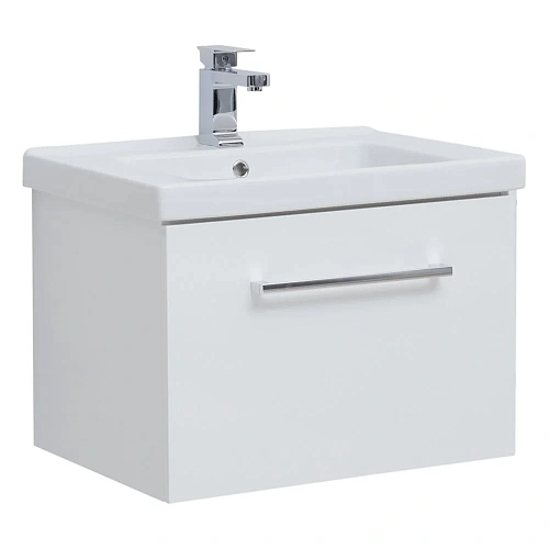 Тумба под раковину DREJA BIG INN, 65 см, подвесная, 1 ящик + выдвижной внутренний ящик, белый глянец 77.0201W Тумба под раковину DREJA BIG INN, 65 см, подвесная, 1 ящик + выдвижной внутренний ящик, белый глянец 77.0201W