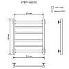 Полотенцесушитель электрическийкабельный Ника STEP-1 60/50 RAL9005 черный матовый U Полотенцесушитель электрическийкабельный Ника STEP-1 60/50 RAL9005 черный матовый U