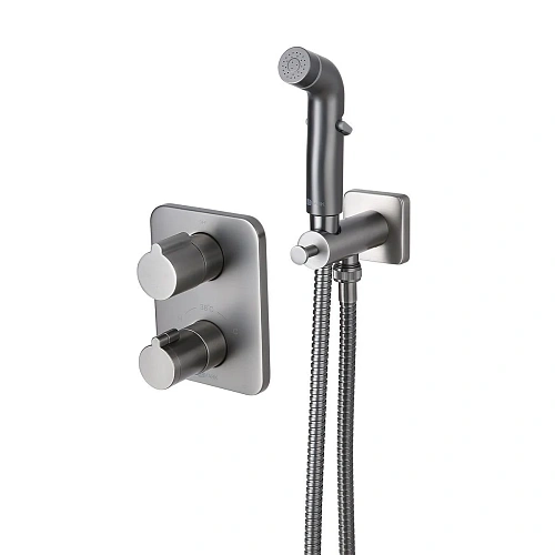 Гигиенический душ Lemark Bronx LM3740GM термостатический, встраиваемый, графит Гигиенический душ Lemark Bronx LM3740GM термостатический, встраиваемый, графит