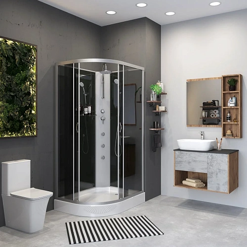 Душевая кабина Niagara Classic NG-3512-14RBKTG (1200х800х2100) низкий поддон (13см) стекло тонированное 35121433RBKTG Душевая кабина Niagara Classic NG-3512-14RBKTG (1200х800х2100) низкий поддон (13см) стекло тонированное 35121433RBKTG