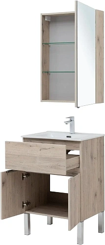 Комплект мебели Aquanet Алвита New 60 1 ящик, 2 дверцы, дуб веллингтон белый 00274527 Комплект мебели Aquanet Алвита New 60 1 ящик, 2 дверцы, дуб веллингтон белый 00274527