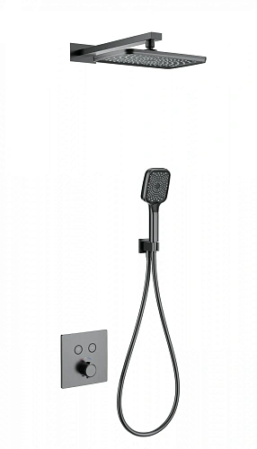 Душевая система Wonzon & Woghand с термостатом, встраиваемая, темный графит (WW-D2017-B-BGG) Душевая система Wonzon & Woghand с термостатом, встраиваемая, темный графит (WW-D2017-B-BGG)