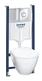 Комплект инсталляции GROHE Solido с подвесным унитазом Serel и панелью смыва Nova Cosmopolitan, хром 38973000 Комплект инсталляции GROHE Solido с подвесным унитазом Serel и панелью смыва Nova Cosmopolitan, хром 38973000