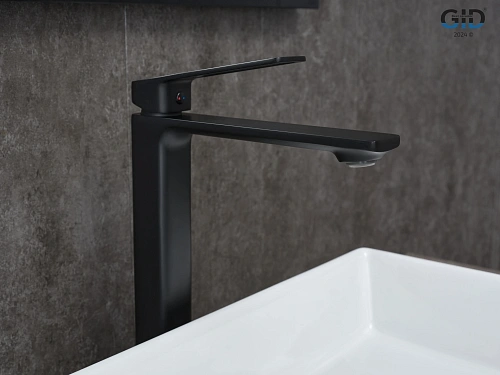 Смеситель для раковины Gid Niagara L057-BM-D L057BMD черный матовый Смеситель для раковины Gid Niagara L057-BM-D L057BMD черный матовый
