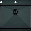 Кухонная мойка Paulmark KRONER-EDGE 59, PM775951-GM, вороненая сталь, 590х510мм Кухонная мойка Paulmark KRONER-EDGE 59, PM775951-GM, вороненая сталь, 590х510мм