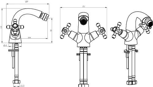 Смеситель для биде Boheme Сamelia 276-Camelia Смеситель для биде Boheme Сamelia 276-Camelia