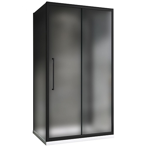 Душевой уголок ABBER Schwarzer Diamant AG30150BMH-S80BM-S80BM 150x80 см универсальный, профиль черный, стекло матовое Душевой уголок ABBER Schwarzer Diamant AG30150BMH-S80BM-S80BM 150x80 см универсальный, профиль черный, стекло матовое