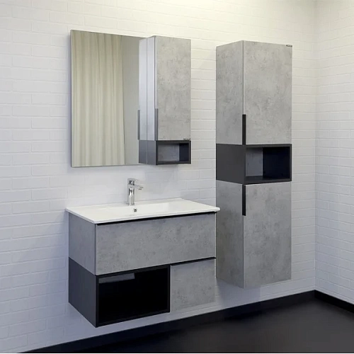 Тумба с раковиной Comforty Франкфурт-75 00-00011080 бетон светлый раковина Comforty 75E Тумба с раковиной Comforty Франкфурт-75 00-00011080 бетон светлый раковина Comforty 75E