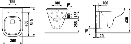 Унитаз подвесной Jika Deep by Jika 8.2061.0.000.000.1 без сиденья Унитаз подвесной Jika Deep by Jika 8.2061.0.000.000.1 без сиденья