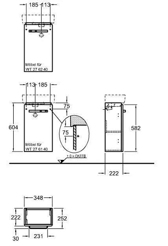 Тумба под раковину Geberit Renova Comprimo 862040000 34,8 см Тумба под раковину Geberit Renova Comprimo 862040000 34,8 см