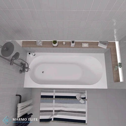 Ванна из искусственного камня Marmo-Elite Асти PW-180-80-2 1800x800 щелевой перелив, глянцевая Ванна из искусственного камня Marmo-Elite Асти PW-180-80-2 1800x800 щелевой перелив, глянцевая