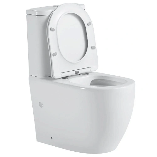 Унитаз напольный Black&White W-7789 P-trap / Geberit/ Rimless / anti-dirt (620x360x810) компакт 7789W Унитаз напольный Black&White W-7789 P-trap / Geberit/ Rimless / anti-dirt (620x360x810) компакт 7789W