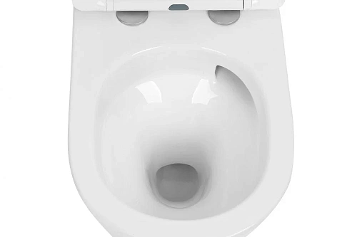 Унитаз подвесной ABBER Bequem AC1102T белый, безободковый, смыв торнадо с крышкой микролифт Унитаз подвесной ABBER Bequem AC1102T белый, безободковый, смыв торнадо с крышкой микролифт