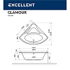 Акриловая ванна EXCELLENT Glamour 150x150 LINE бронза WAEX.GLA15.LINE.BR Акриловая ванна EXCELLENT Glamour 150x150 LINE бронза WAEX.GLA15.LINE.BR