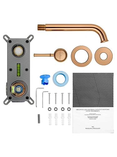 Смеситель для раковины Wonzon & Woghand TOR встраиваемый, розовое золото (WW-88869073-RG) Смеситель для раковины Wonzon & Woghand TOR встраиваемый, розовое золото (WW-88869073-RG)