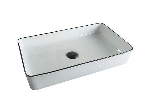 Раковина Gid Nc9399 52225 накладная белая / черная 60x34x11 Раковина Gid Nc9399 52225 накладная белая / черная 60x34x11