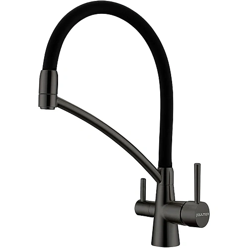 Смеситель для кухни Paulmark SIEGEN вороненая сталь Si213111-GM Смеситель для кухни Paulmark SIEGEN вороненая сталь Si213111-GM