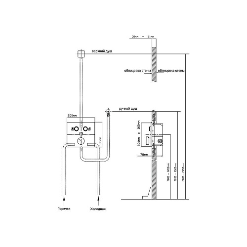 Смеситель для душа Vincea VSCV-421CH встраиваемый, хром Смеситель для душа Vincea VSCV-421CH встраиваемый, хром