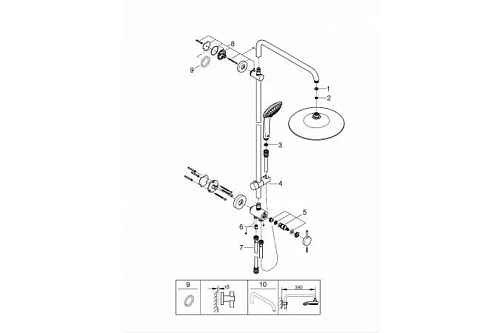 Душевая стойка GROHE Euphoria 260 (27421002) хром Душевая стойка GROHE Euphoria 260 (27421002) хром