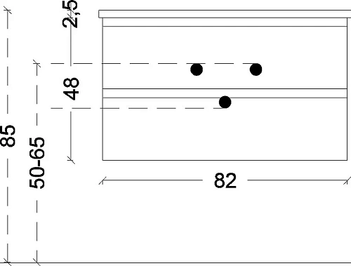 Тумба под раковину Boheme CAPOLDA 85 белая + ручка белая 849-085-W Тумба под раковину Boheme CAPOLDA 85 белая + ручка белая 849-085-W