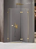 Душевой уголок NEW TRENDY AVEXA GOLD SHINE R 100x80x200 EXK-3847 золото