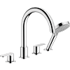 Картинка анонса товара «смеситель на борт ванны hansgrohe vernis blend на 4 отверстия 71456000, хром»