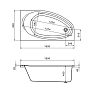 Акриловая ванна Roca Corfu 160x90 асимметричная правая белая 248574000 Акриловая ванна Roca Corfu 160x90 асимметричная правая белая 248574000