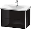 Тумба под раковину Duravit XSquare XS418104040 подвесная 81 см черный глянцевый