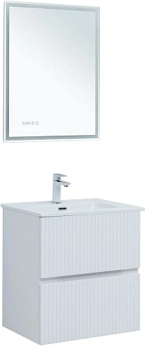 Тумба под раковину Aquanet Джейн 60 белый матовый 00313284 напольная/подвесная Тумба под раковину Aquanet Джейн 60 белый матовый 00313284 напольная/подвесная