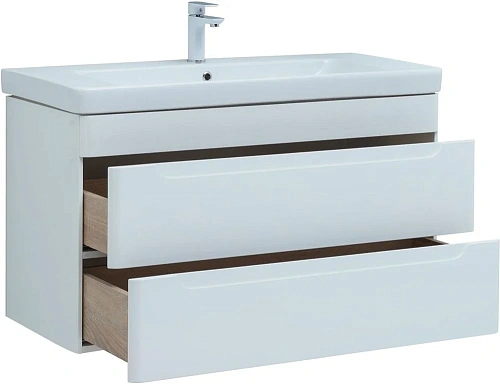 Тумба под раковину Aquanet София 105 белый глянец (2 ящика) 00274116 Тумба под раковину Aquanet София 105 белый глянец (2 ящика) 00274116