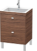 Картинка анонса товара «тумба с раковиной duravit brioso br4700o1021 60 см орех темный»