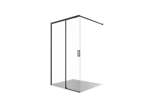 Душевая перегородка Aquatek AQ.WISL.120.1BL стекло прозрачное, Walk In 120см, раздвижная, с держателем 1200мм, профиль черный матовый Душевая перегородка Aquatek AQ.WISL.120.1BL стекло прозрачное, Walk In 120см, раздвижная, с держателем 1200мм, профиль черный матовый