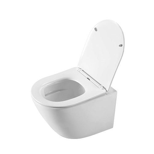 Унитаз подвесной Vincea One VT1-29 безободковый Tornado, белый, ультратонкое сиденье soft-close Унитаз подвесной Vincea One VT1-29 безободковый Tornado, белый, ультратонкое сиденье soft-close