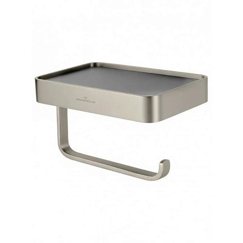 Держатель туалетной бумаги Wonzon & Woghand GRAFFITY брашированный никель (WW-9366-BN) с полкой Держатель туалетной бумаги Wonzon & Woghand GRAFFITY брашированный никель (WW-9366-BN) с полкой