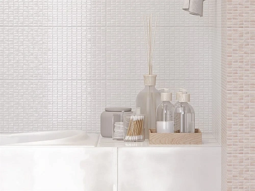 Плитка керамическая Cersanit Pudra мозаика бежевый рельеф 20x44 PDG013 Плитка керамическая Cersanit Pudra мозаика бежевый рельеф 20x44 PDG013