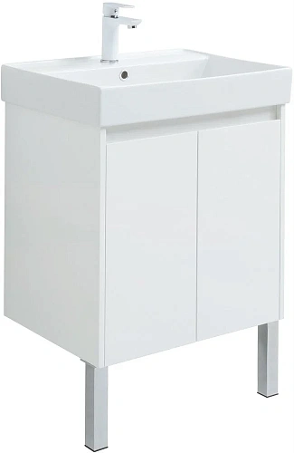 Тумба под раковину Aquanet Nova Lite 60 белый глянец (2 дверцы) 00298847 Тумба под раковину Aquanet Nova Lite 60 белый глянец (2 дверцы) 00298847