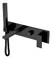 Смеситель для ванны Boheme Qubic Matt Black 474-2-B встроенный Смеситель для ванны Boheme Qubic Matt Black 474-2-B встроенный