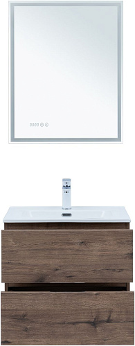 Тумба под раковину Aquanet Алвита New 60 2 ящика, дуб веллингтон табак 00334184 подвесная Тумба под раковину Aquanet Алвита New 60 2 ящика, дуб веллингтон табак 00334184 подвесная