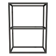 Полка CEZARES CADRO-60/30/80-2C-SO-MET-ST черный 600x300 подвесная Полка CEZARES CADRO-60/30/80-2C-SO-MET-ST черный 600x300 подвесная