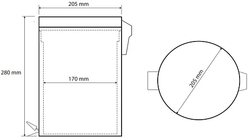Корзина для мусора Bemeta WHITE 104315014 Корзина для мусора Bemeta WHITE 104315014