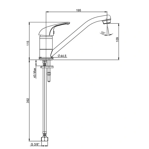 Смеситель для кухни Paini Roma 02CR573RU Смеситель для кухни Paini Roma 02CR573RU
