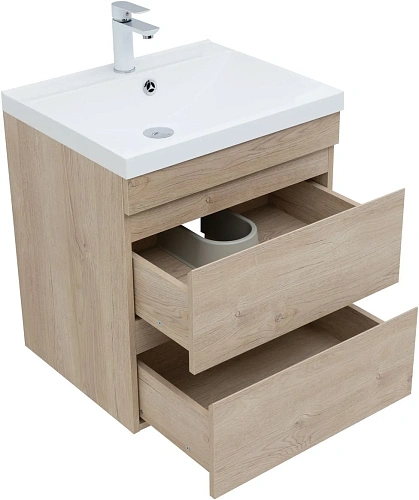Тумба под раковину Aquanet Нота New 60 дуб светлый 00334197 подвесная Тумба под раковину Aquanet Нота New 60 дуб светлый 00334197 подвесная