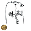 Картинка анонса товара «смеситель для ванны nicolazzi p.m. blanc 1401bz78 бронза, ручка белая керамика»